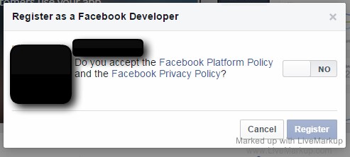 Accept the Facebook Platform Policy