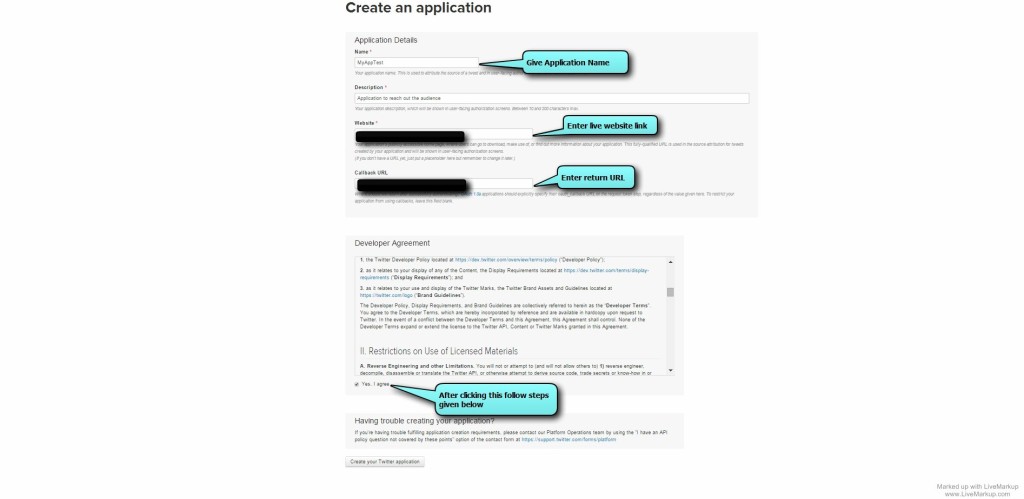 App Creation Form