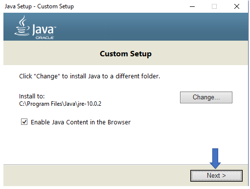 Java custom setup