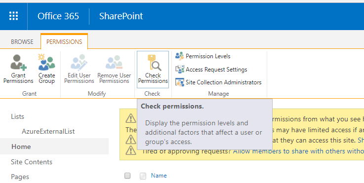 Office 365 timesheet permission to access