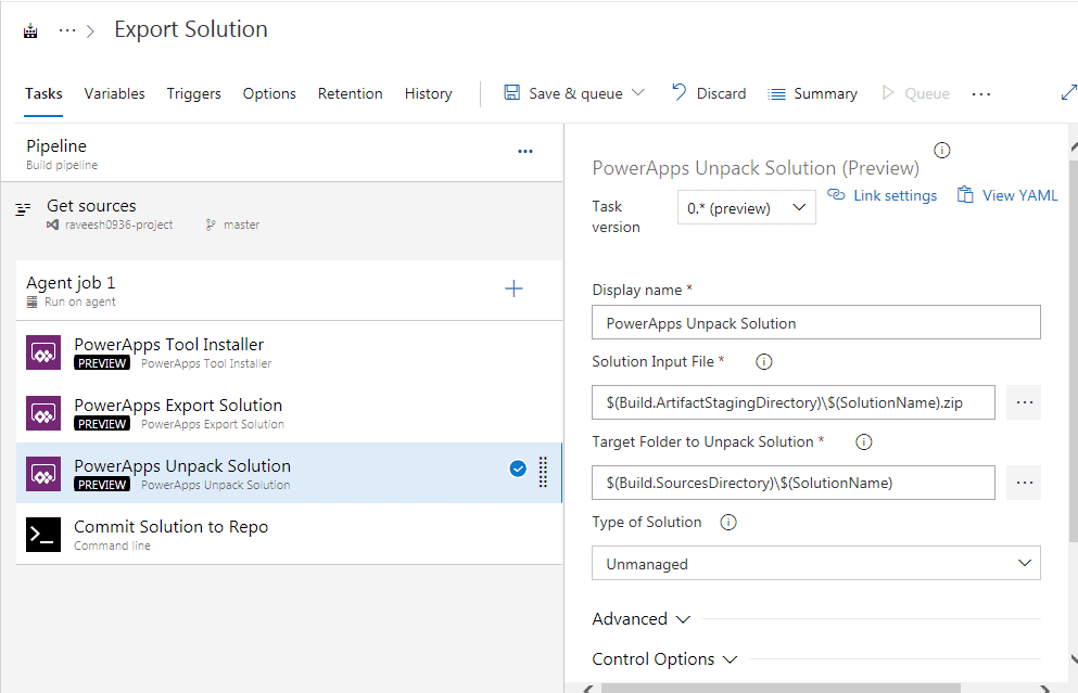 PowerApps-unpack-solutions