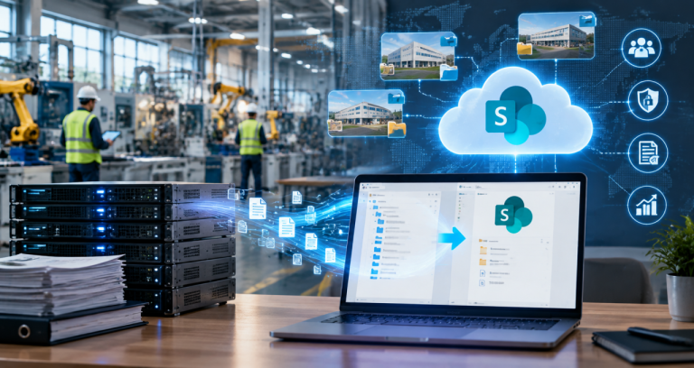 SharePoint on-premises to SharePoint Online migration for a global manufacturing company