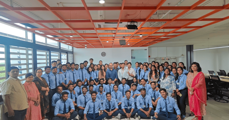 Group photo with students and team
