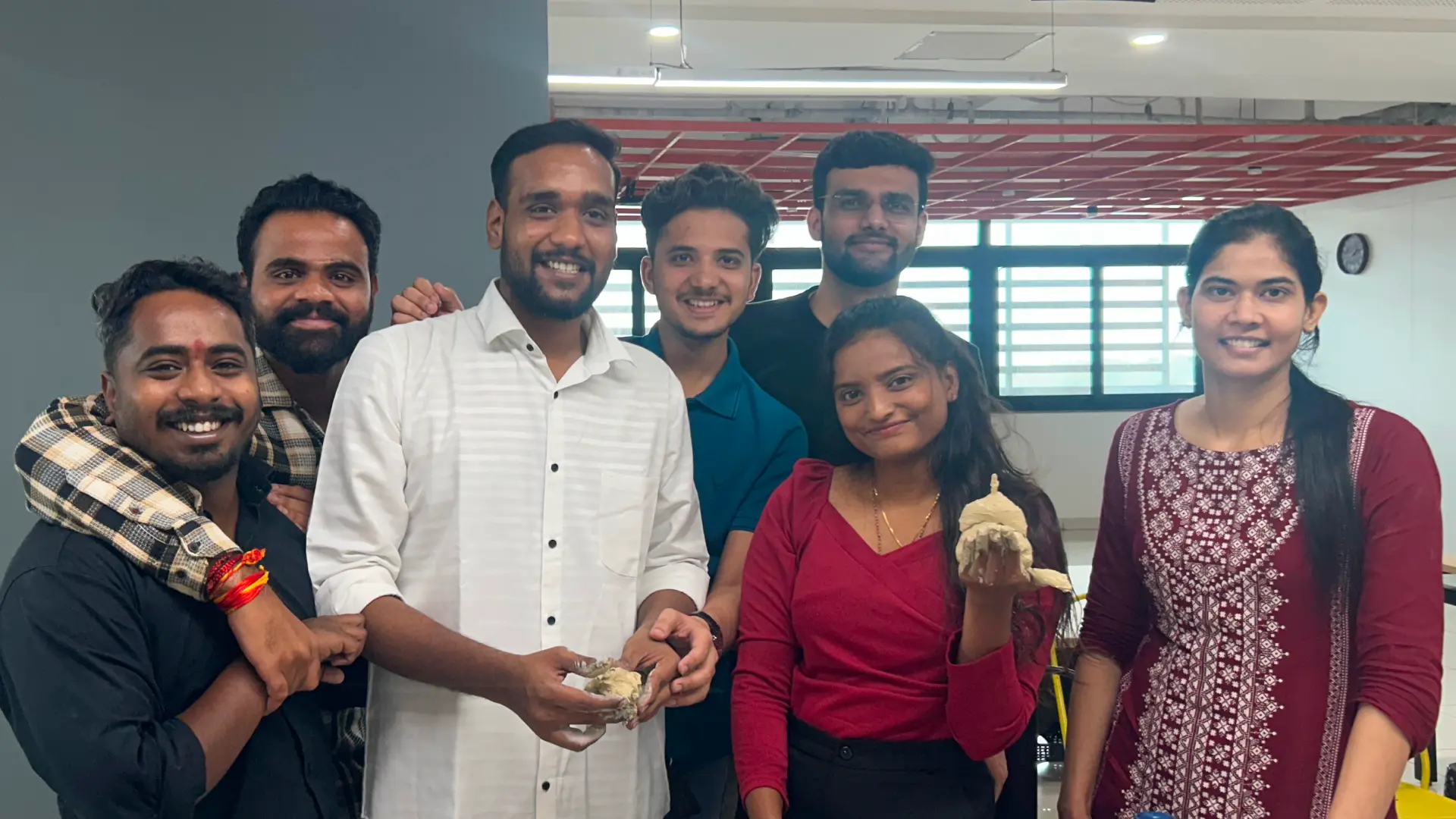 Group Photo with Soil Ganesh Ji Creations