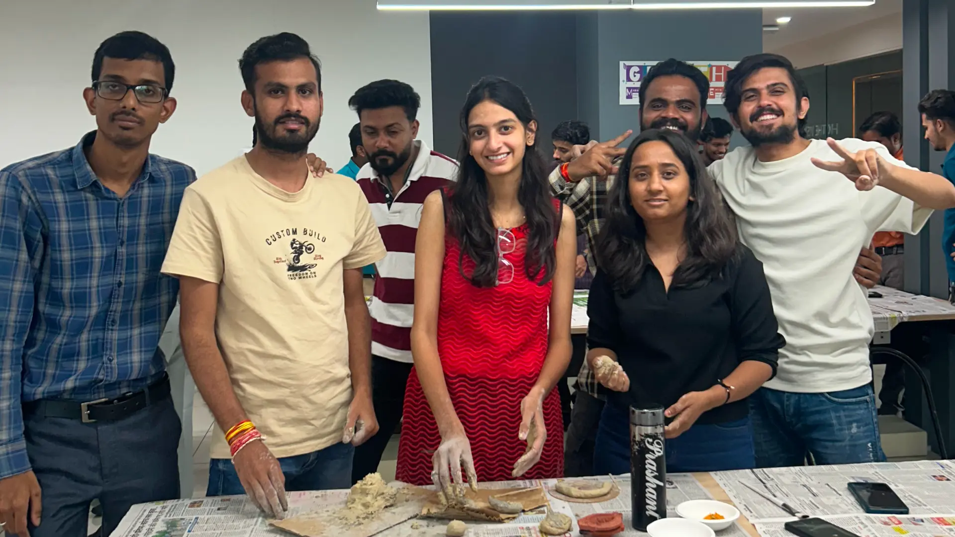 Team with Handmade Ganesh Ji Idols